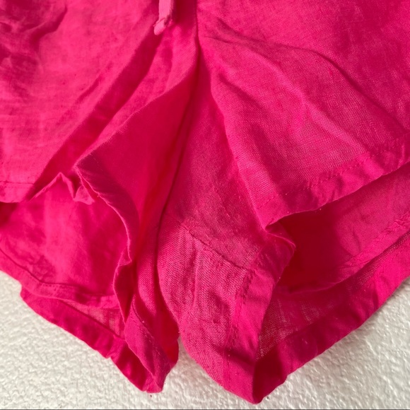 GAP Lined Linen Drawstring Shorts - Pink - Picture 3 of 4